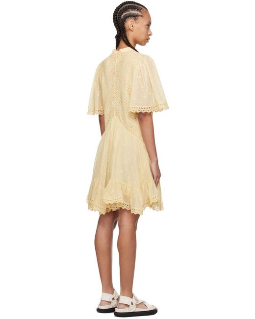 Robe courte slayaye jaune Isabel Marant en coloris Black
