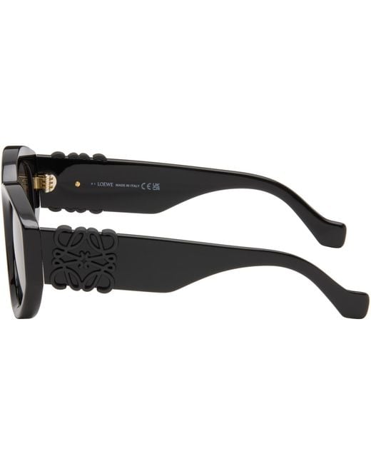 Loewe Black Maxi Anagram Butterfly Sunglasses for men