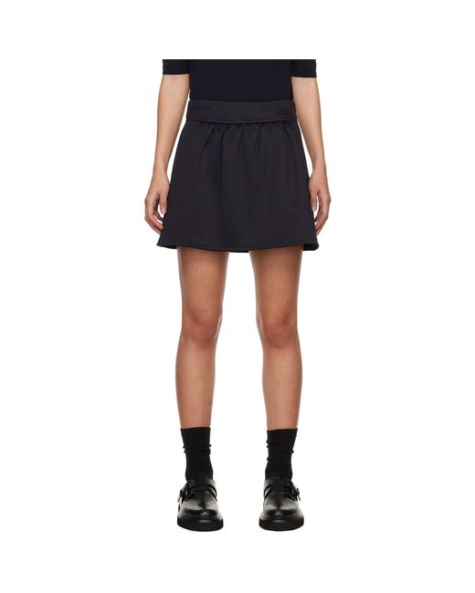 Max Mara Blue Black Nettuno Miniskirt
