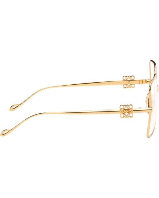 Loewe Black Oversize Square Retro Titanium Glasses