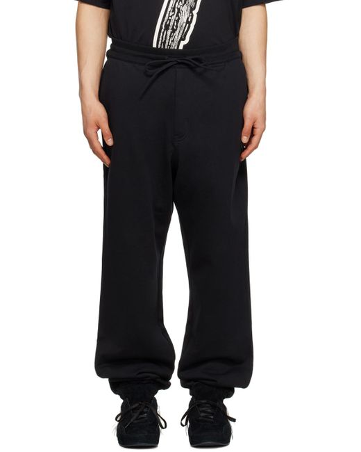 Y-3 Black Drawstring Sweatpants for men
