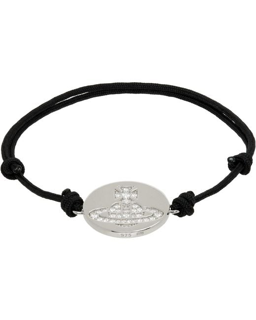 Vivienne Westwood Black Rosabelle Friendship Bracelet for men