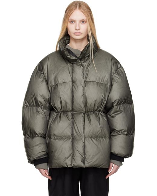 Acne Gray Quilted Down Jacket