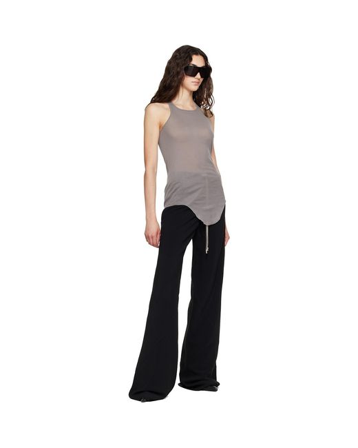 Rick Owens Black Tower Drawstring Bias Trousers