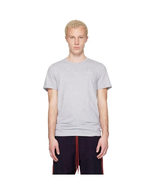 Vivienne Westwood Gray Two-Pack Cotton Jersey T-Shirts for men