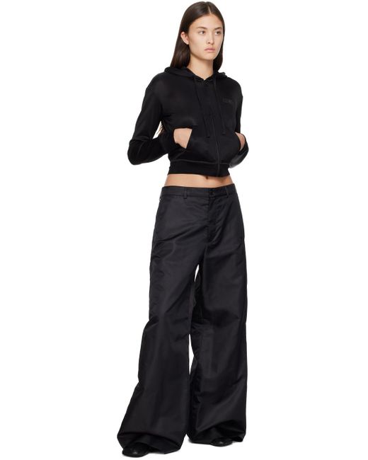 MM6 by Maison Martin Margiela Black Flared Trousers