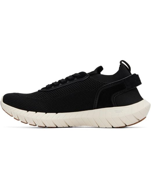 Boss Black Motion Leather Trims Knitted Sneakers for men