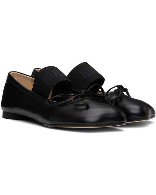 MM6 by Maison Margiela Black Anatomic Ballerina Flats