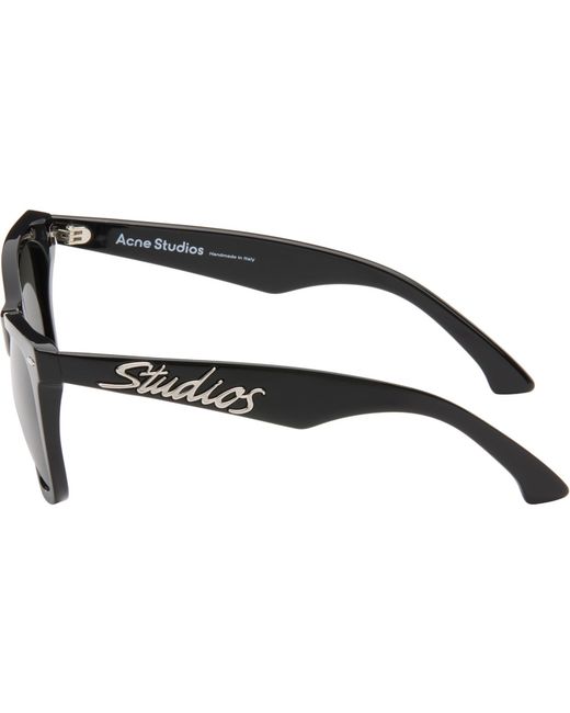 Acne Black Square-Frame Sunglasses