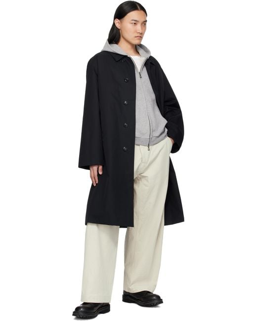 メンズ Nanamica ブラック 2L Gore-Tex コットン ステンカラーコート Black