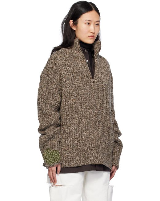 Maison Margiela Brown Mended Sweater