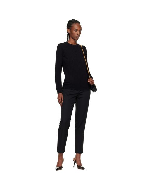 Pull Noir À Monogrammes Balmain en coloris Black
