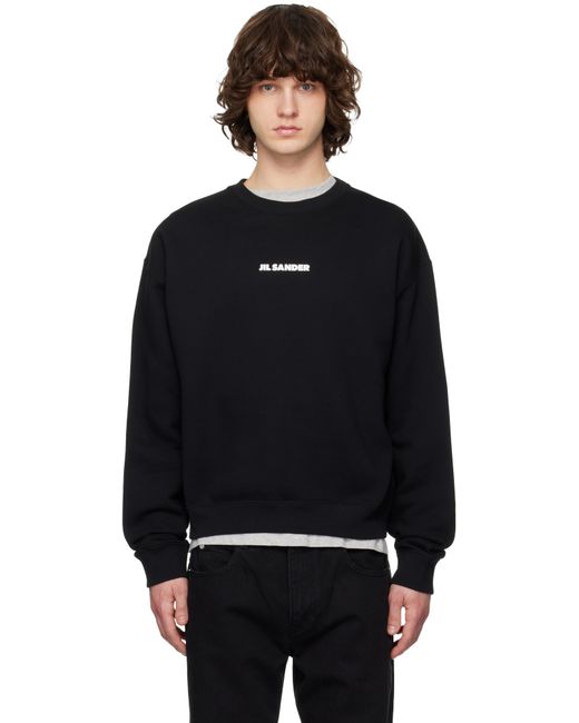Jil Sander メンズ ブラック ロゴ スウェットシャツ 【公式通販】