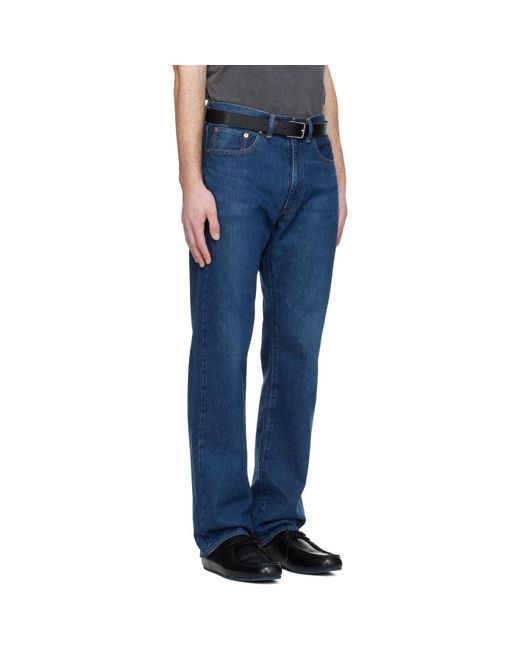 Maison Kitsuné Blue Kuro Edition Selvedge Voyage Jeans for men