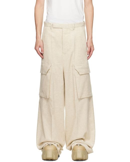 Rick Owens Natural Off- Concordians Firbanks Cargo Pants for men