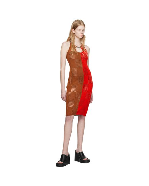 ANDERSSON BELL Red Keira Midi Dress