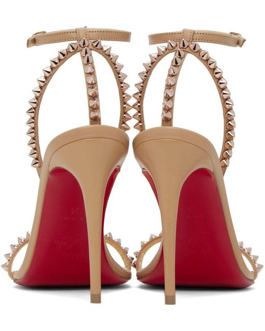 Christian Louboutin Beige So Me 100 Sandals