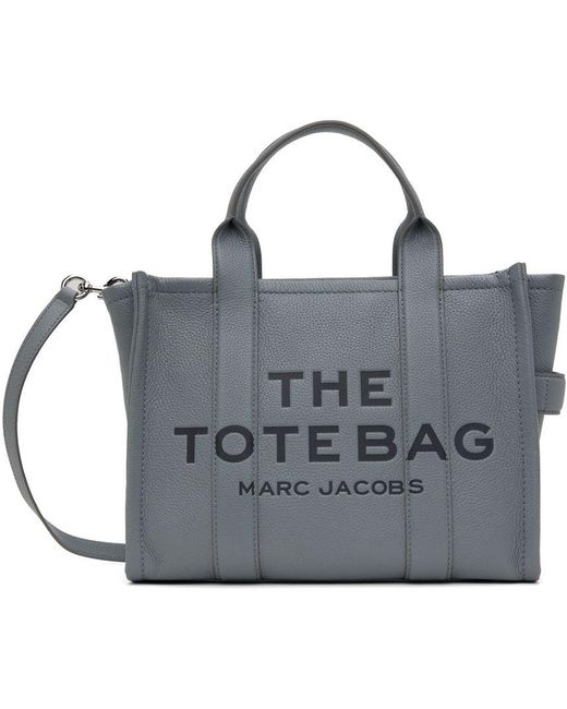 Marc Jacobs Gray 'the Leather Medium Tote Bag' Tote Lyst