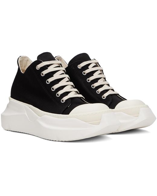 Rick Owens Black Abstract Sneakers, /Milk, 100% Rubber for men