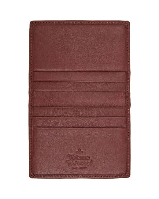 Vivienne Westwood Purple Orb Bifold Card Holder for men