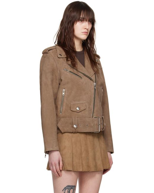 Stand Studio Brown Tan Icon Suede Jacket
