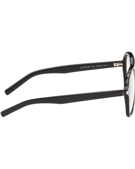 Saint Laurent Black Sl 545 Corner Angle Optical Frame Glasses for men