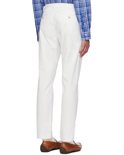 Polo Ralph Lauren White Straight Fit Trousers for men
