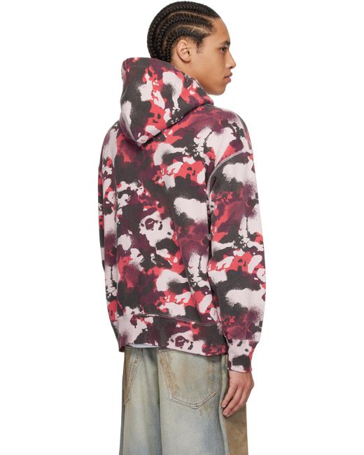 A Bathing Ape Red Map Camo Hoodie for men