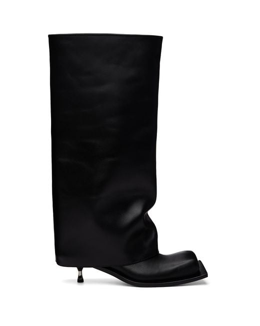 FIDAN NOVRUZOVA Black Iman Kitten Heel Tall Boots