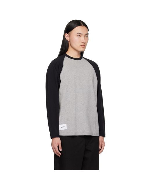 (w)taps Black Ian Long Sleeve T-Shirt for men