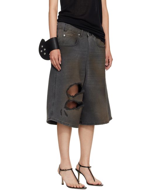 Lu'u Dan Black Kriss Kross Denim Shorts