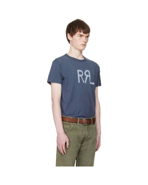 RRL Blue Ranch Logo T-Shirt for men