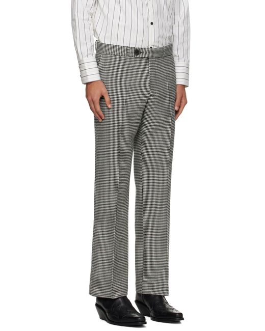 Ernest W. Baker Black Loose Fit Flare Trousers for men