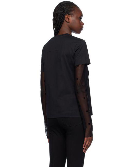 T-shirt à manches longues noir à motif 4g Givenchy en coloris Black