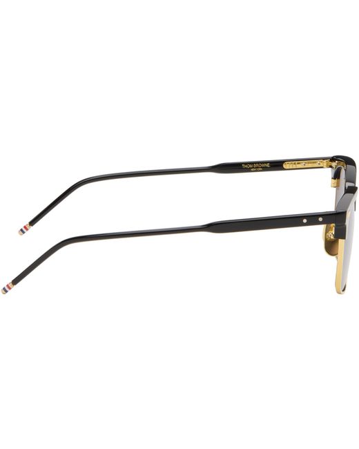 Thom Browne Blue Acetate & Titanium Rectangular Sunglasses for men