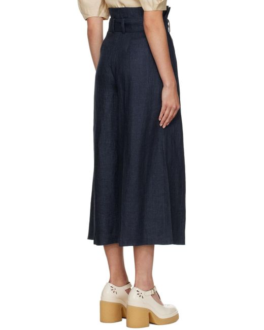 Chloé Blue Belted Trousers