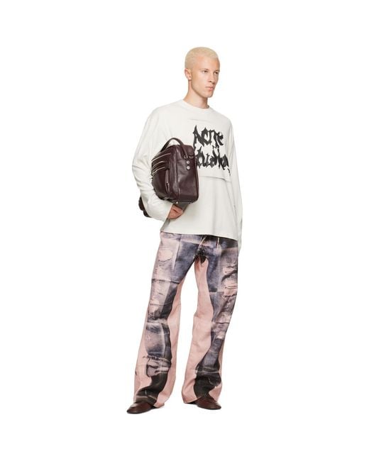 Acne Multicolor Trompe-L'Oeil 1981 Jeans for men
