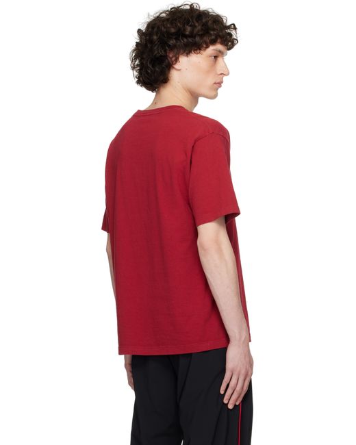 メンズ District Vision レッド California コットン Tシャツ Red