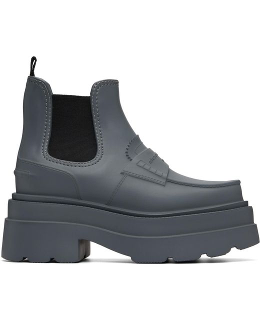 Alexander Wang Blue Carter Platform Rain Boots