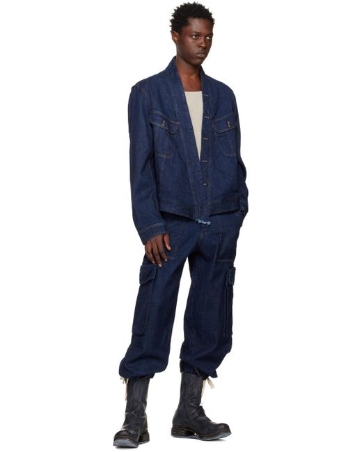 Greg Lauren Blue Wide-leg Jeans for men