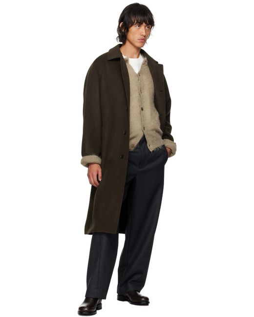 AURALEE Baby Camel Flannel Coat in Black for Men | Lyst AURALEE Baby Camel Flannel Coat in Black for Men | Lyst