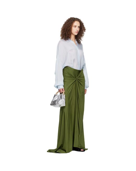 Dries Van Noten Metallic Small Pleated Leather Bag