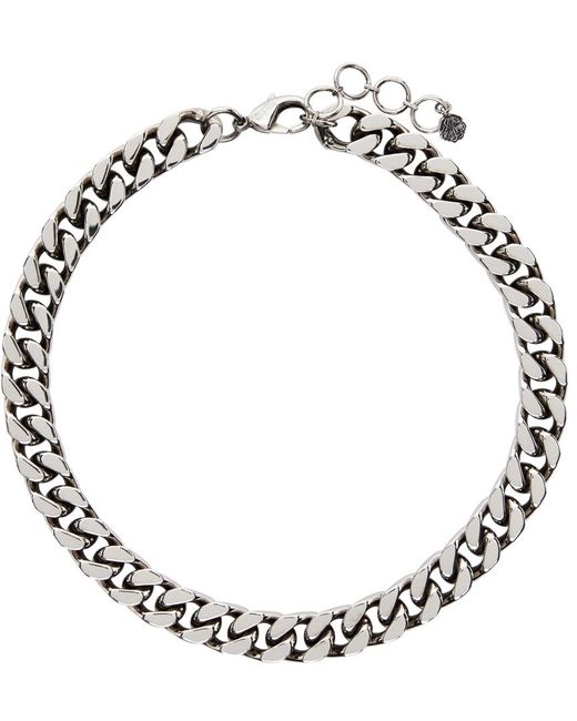 Alexander McQueen Metallic Curb Chain Choker Necklace for men