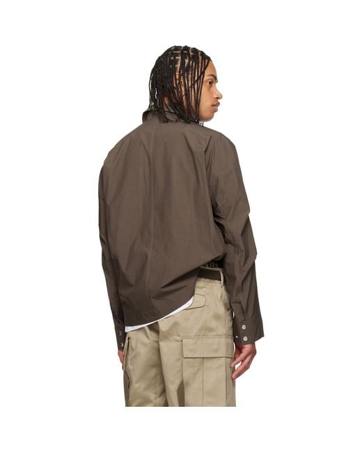 Sacai Brown Khaki Cotton Typewriter Jacket for men