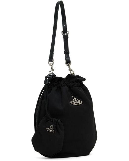 Vivienne Westwood Black Drawstring Shoulder Bag Lyst