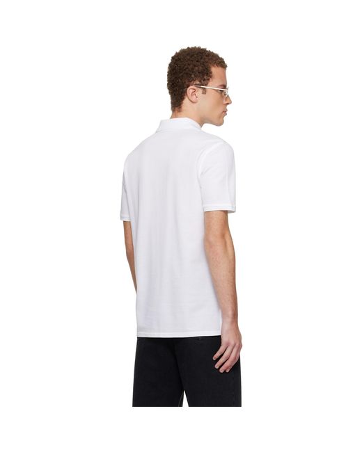 Givenchy White Front Pocket Polo for men
