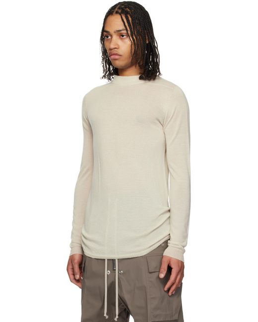 Rick Owens Natural Off- Hollywood Level Lupetto Sweater for men