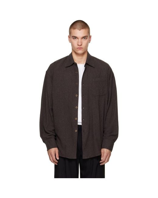 Our Legacy Brown Borrowed Shirt for men