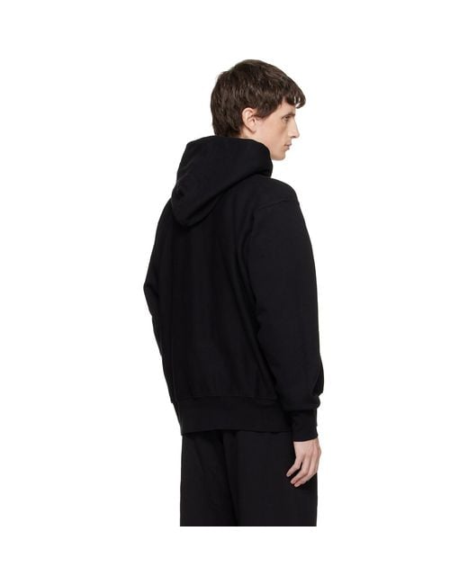 Les Tien Black Heavyweight Hoodie for men