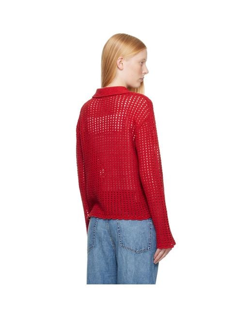 Rag & Bone Red Khloe Cardigan
